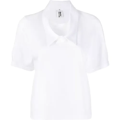 Weißes Polo T-Shirt mit Kurzen Puffärmeln - Noir Kei Ninomiya - Modalova