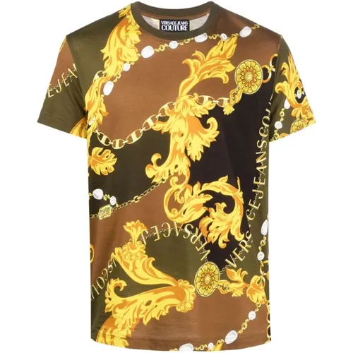 T-shirts and Polos , male, Sizes: 2XL, XL, 3XL - Versace Jeans Couture - Modalova