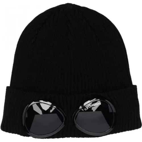 Cotton Goggle Beanie in , unisex, Sizes: ONE SIZE - C.P. Company - Modalova