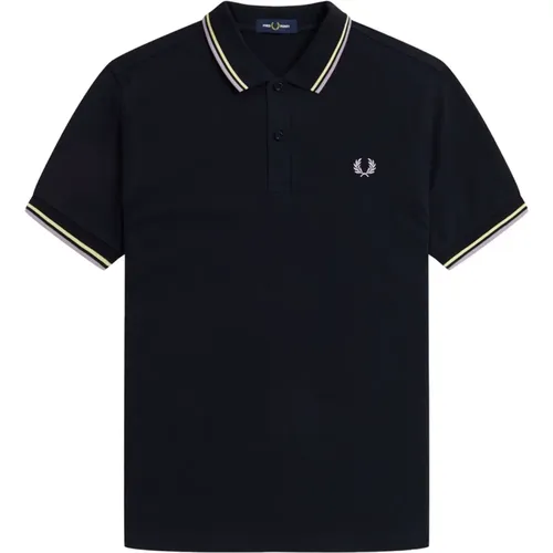 M3600 Q35 BLU Men`s Polo Shirt , male, Sizes: M - Fred Perry - Modalova