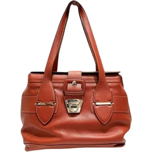 Pre-owned Leather shoulder-bags , female, Sizes: ONE SIZE - Salvatore Ferragamo Pre-owned - Modalova