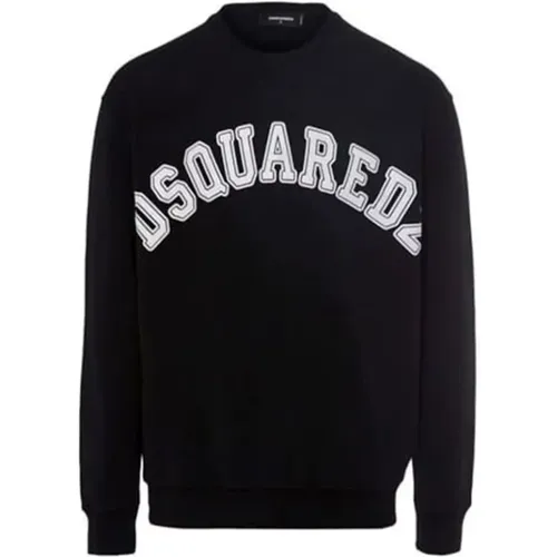 Schwarzer Logo Sweatshirt , Herren, Größe: XL - Dsquared2 - Modalova