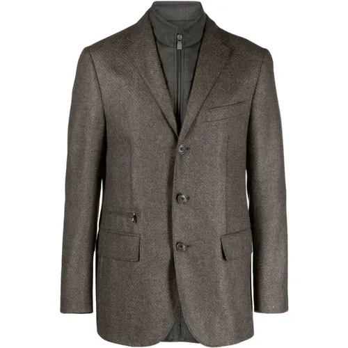 Wool Silk Cashmere Jacket , male, Sizes: L - Corneliani - Modalova
