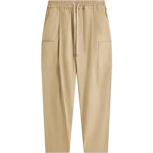 Cotton Trousers with Pockets and Elastic Waist , male, Sizes: XL, M, L - Drole de Monsieur - Modalova