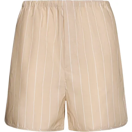 Striped Cotton Shorts , female, Sizes: L, S, M - Filippa K - Modalova