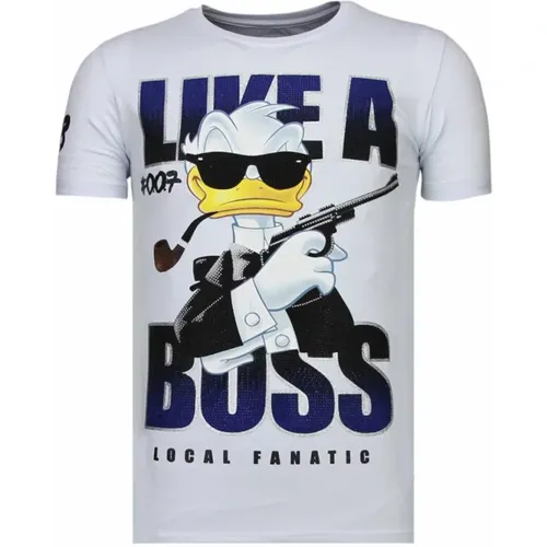 Like A Boss Duck - Man T shirt - 13-6220W , male, Sizes: 2XL, XL, L - Local Fanatic - Modalova