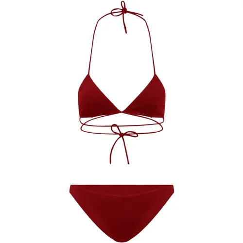 Gerippter Bikini Strandmode aus Polyamid , Damen, Größe: M - Lido - Modalova