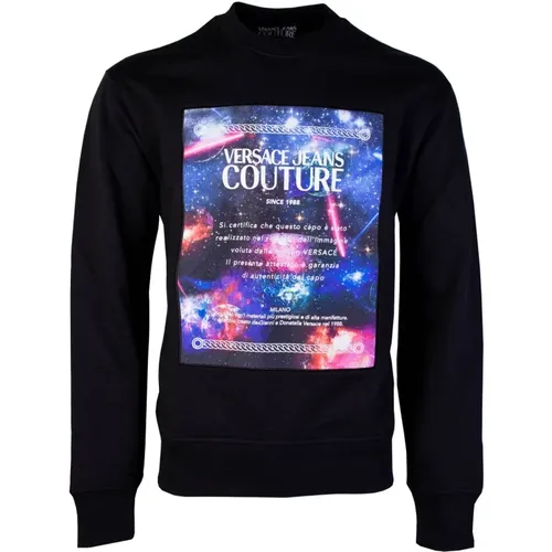 Cotton Galaxy Sweatshirt , male, Sizes: XL - Versace Jeans Couture - Modalova