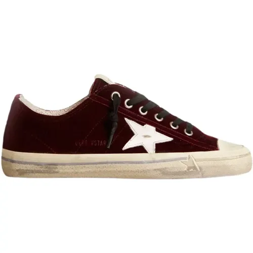 Velvet Burgundy Sneakers with White Rubber Sole , male, Sizes: 2 UK, 3 UK, 6 UK - Golden Goose - Modalova