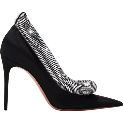 Crystal Embellished Heels , female, Sizes: 6 UK, 5 UK - Amina Muaddi - Modalova