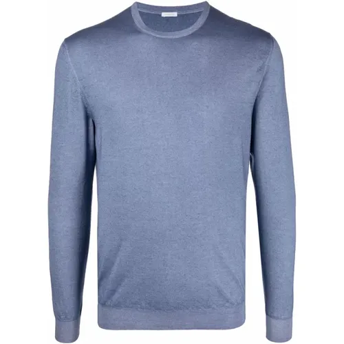 Blaues Casual Sweatshirt für Männer , Herren, Größe: XL - Malo - Modalova