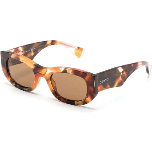 Orange Sunglasses Stylish Everyday Use , unisex, Sizes: 51 MM - Gucci - Modalova