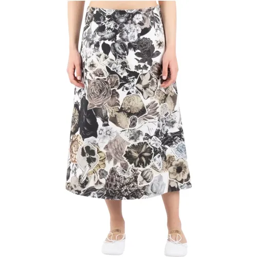 Nocturnal Flared Cotton Skirt Marni - Marni - Modalova