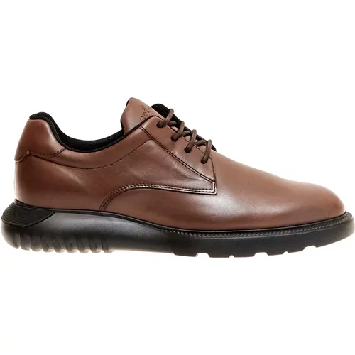 Stylish Marrone Laced Business Shoes , male, Sizes: 10 UK, 6 1/2 UK, 11 UK, 9 UK, 8 1/2 UK, 9 1/2 UK - Hogan - Modalova