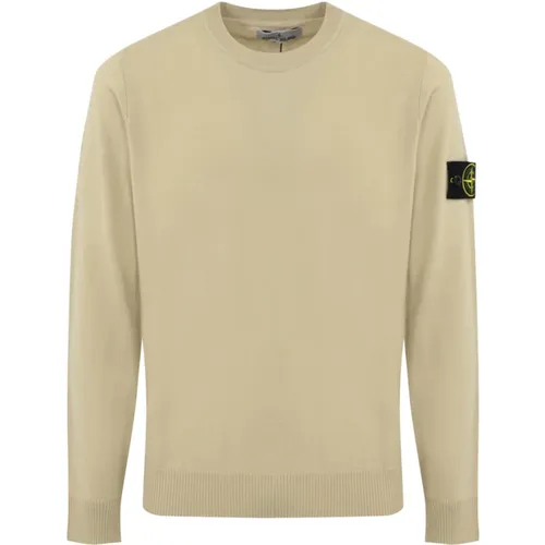 Beige Wool Sweater Long Sleeve , male, Sizes: 2XL - Stone Island - Modalova