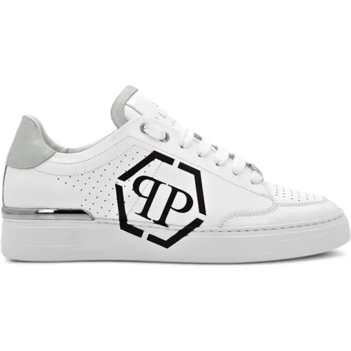 Weiß Schwarz Lo Top Sneakers , Herren, Größe: 41 EU - Philipp Plein - Modalova