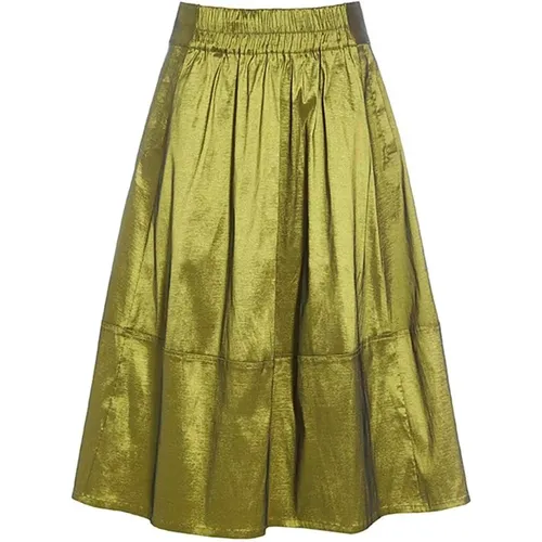 Changeant Stretch Skirt Golden , female, Sizes: L - Bitte Kai Rand - Modalova