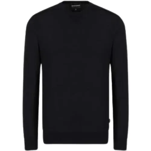 Classic Round Neck Knitwear , male, Sizes: 2XL, M - Emporio Armani - Modalova