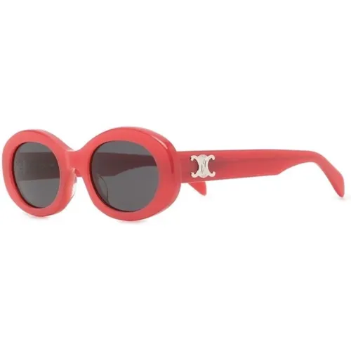 Rote Sonnenbrille Stilvoll Alltagstauglich , Damen, Größe: 52 MM - CELINE - Modalova