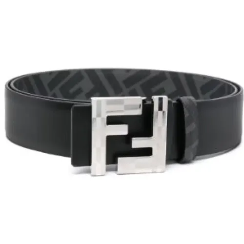 Reversible Leather Belt FF Logo , male, Sizes: 100 CM - Fendi - Modalova