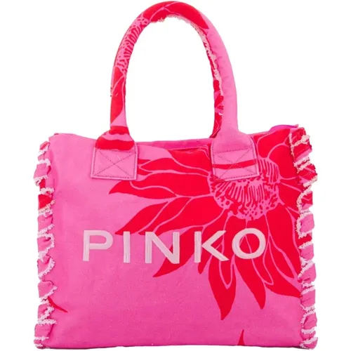 Strand Shopping Handtasche , Damen, Größe: ONE Size - pinko - Modalova