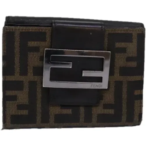 Pre-owned Canvas wallets , female, Sizes: ONE SIZE - Fendi Vintage - Modalova