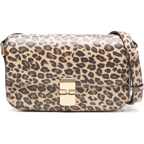 Leopard Grace Baguette Bag , female, Sizes: ONE SIZE - A.p.c. - Modalova