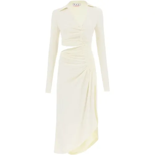 Maxi Dresses,Asymmetrisches Cut-Out Jersey Kleid Off - Off White - Modalova