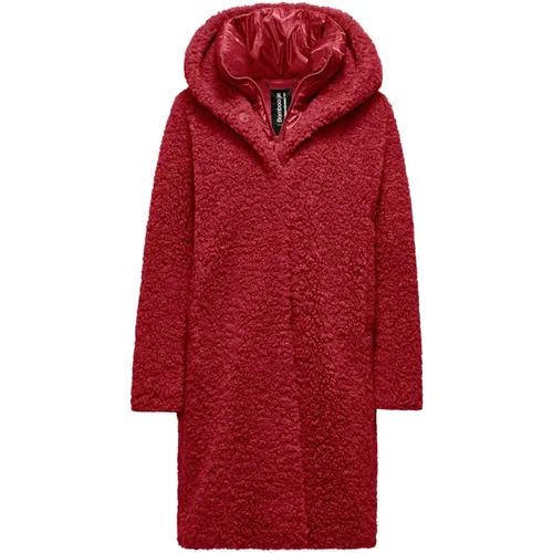 Sherpa Fleece Detachable Hooded Coat , female, Sizes: XS, M - BomBoogie - Modalova