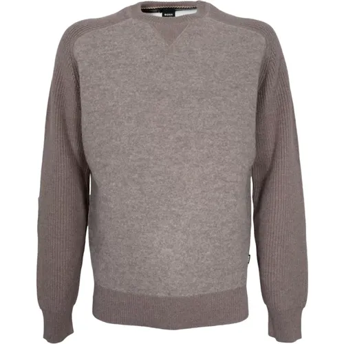 Regular Fit Hybrid Pullover mit gerippten Bündchen - Hugo Boss - Modalova