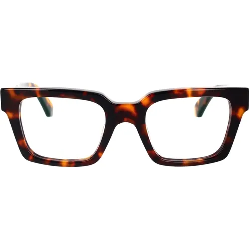 Unisex Style 21 Brille in Havana Acetat , unisex, Größe: 50 MM - Off White - Modalova