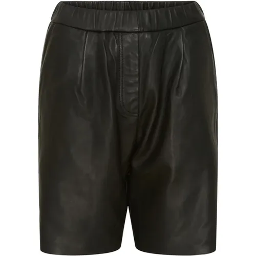 Leder Shorts 100152 Schwarz , Damen, Größe: S - BTFCPH - Modalova