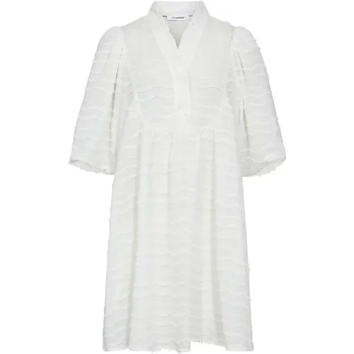 Midi Puff Kleid mit Bestickten Details , Damen, Größe: S - Co'Couture - Modalova