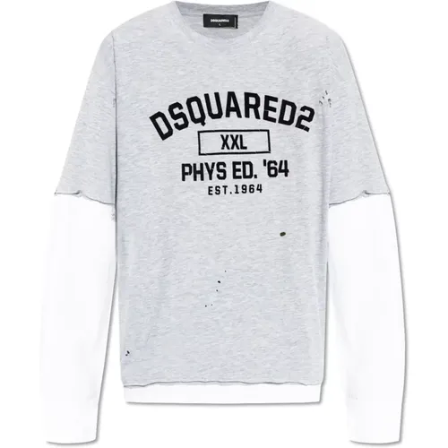 T-Shirt mit Logo , Herren, Größe: L - Dsquared2 - Modalova