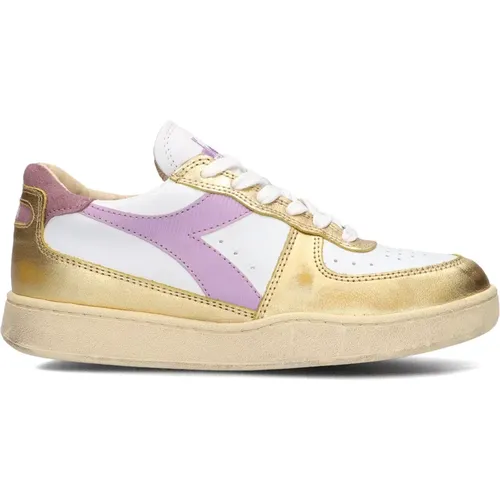 Niedrige Sneakers mit schmutzigem Finish , Damen, Größe: 37 EU - Diadora - Modalova