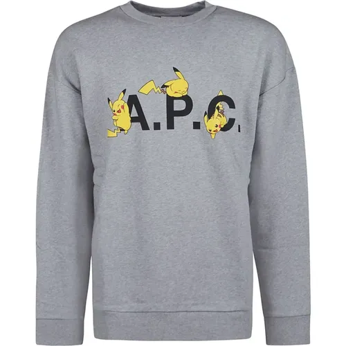 Pokémon Logo Baumwoll-Sweatshirt , Herren, Größe: L - A.p.c. - Modalova