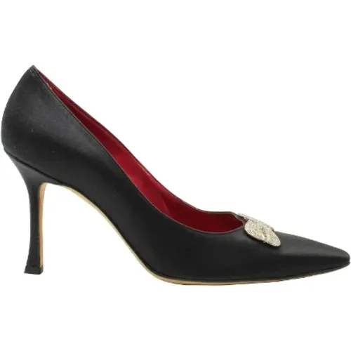 Pre-owned Satin heels , female, Sizes: 6 UK - Manolo Blahnik Pre-owned - Modalova