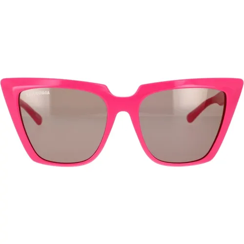 Cat-Eye Sonnenbrille mit auffälligen Kanten , Damen, Größe: 55 MM - Balenciaga - Modalova