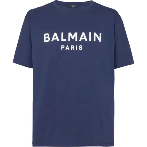 Printed t-shirt , male, Sizes: XL, S, L, M - Balmain - Modalova