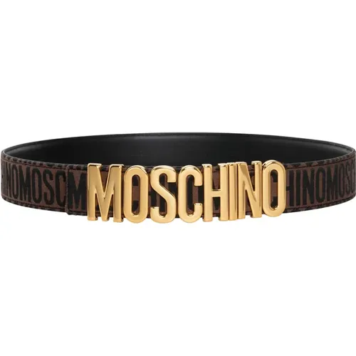 Logo Gürtel mit Verstellbarer Schnalle , Herren, Größe: L - Moschino - Modalova