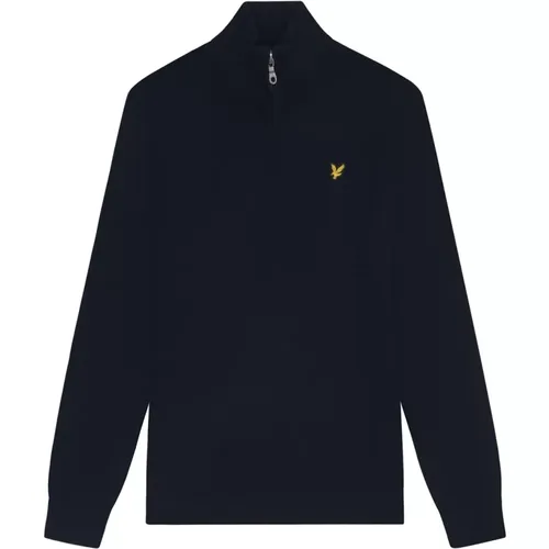 Quarter Zip Merino Baumwollpullover , Herren, Größe: L - Lyle & Scott - Modalova