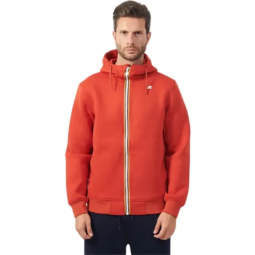 Roter Pullover Leichtes Scuba-Gewebe , Herren, Größe: M - K-way - Modalova