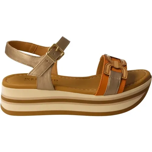 Orange/Ocker Leder Damen Sandalen , Damen, Größe: 37 EU - Pedro Miralles - Modalova