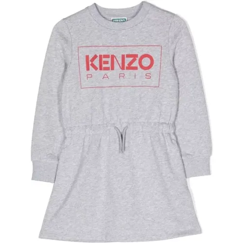 Logo Print Kleid, Hellgrau Kenzo - Kenzo - Modalova