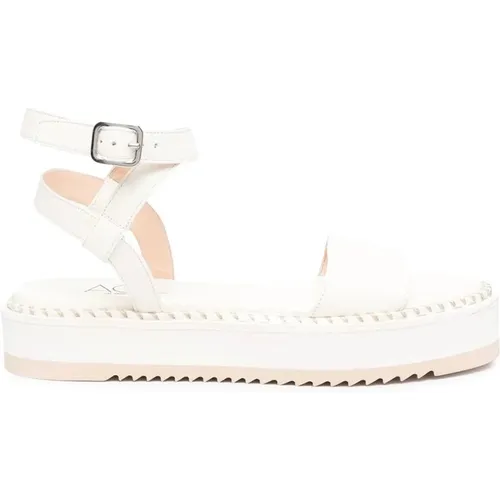 Casual Open Flat Sandals , female, Sizes: 7 UK, 6 UK, 8 UK - AGL - Modalova