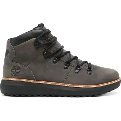 Grey Suede Lace-Up Boots , male, Sizes: 8 1/2 UK, 9 UK, 7 UK, 6 1/2 UK - Timberland - Modalova