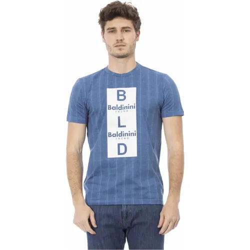 Trend T-Shirt mit Logo-Muster , Herren, Größe: L - Baldinini - Modalova