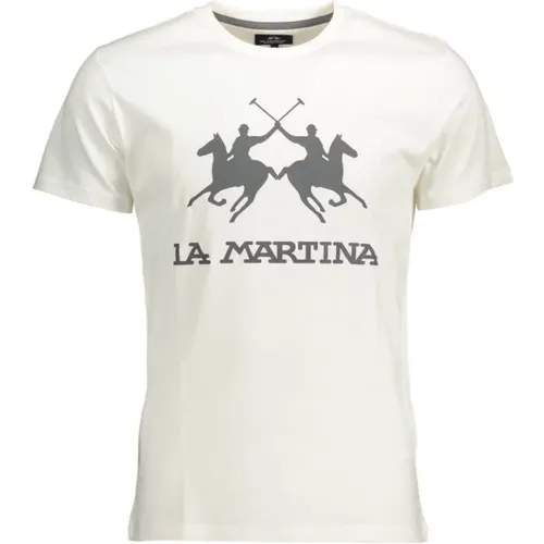 Elegant Cotton T-Shirt with Round Neck , male, Sizes: XL, M, 3XL, 2XL, L - LA MARTINA - Modalova