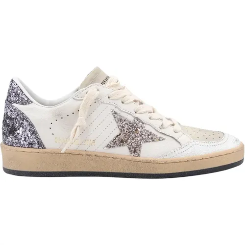 Glitzer Leder Sneakers , Damen, Größe: 39 EU - Golden Goose - Modalova