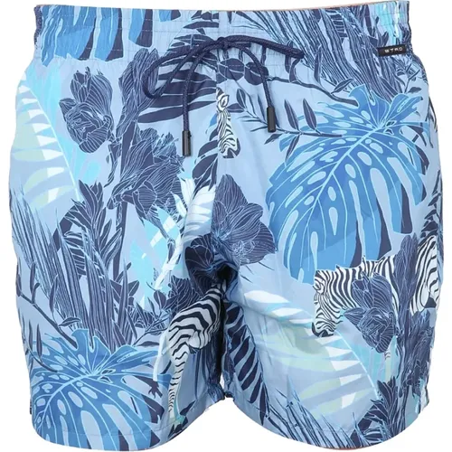 Boxer Swimsuit With Maxi Floral Print , male, Sizes: M - ETRO - Modalova